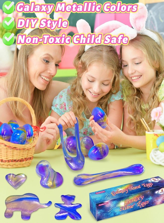Tonberless 5 Pack Slime Filled Eggs Toys, Prefilled Easter Eggs Basket Stuffers for Teens Kids, Easter Egg Fillers Gifts Party Favors Treats for Teens Boys Girls Toddlers (Blue+Purple+Gold) - Image 5
